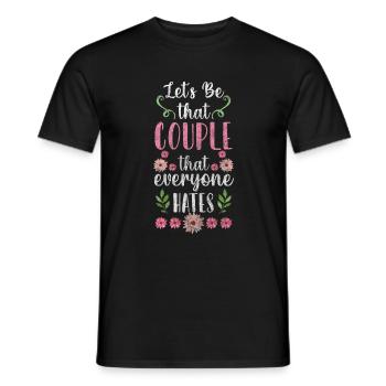 Love Couple Hearts Wedding - Men's T-Shirt - black - Front - AI Model Male 178 light (178cm)
