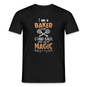 Bakery Muffin - Men's T-Shirt - black - Front - AI Model Male 178 light (178cm)