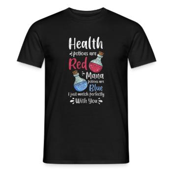 Potion Naturopath Natural - Men's T-Shirt - black - Front - AI Model Male 178 light (178cm)