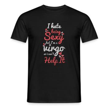 Vierge Septembre Superstition Zodiaque - T-shirt homme - noir - Devant - AI Model Male 178 light (178cm)