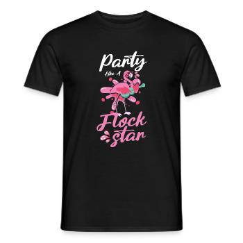 Pool Water Flamingo Sun - Men's T-Shirt - black - Front - AI Model Male 178 light (178cm)