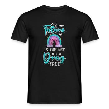 Entzug Neues Leben Neustart - Männer T-Shirt - Schwarz - Vorne - AI Model Male 178 light (178cm)