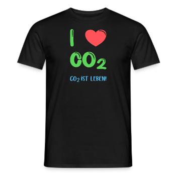 I Love Co2 - Männer T-Shirt - Schwarz - Vorne - AI Model Male 178 light (178cm)