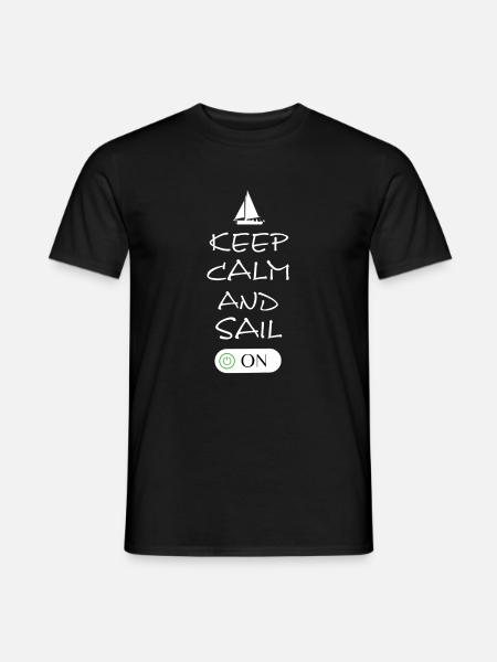 Segeln Kapitän Skipper - Männer T-Shirt - Schwarz