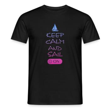 Sailing, Sail On, Spruch für Segler - Männer T-Shirt - Schwarz - Vorne - AI Model Male 178 light (178cm)