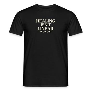 Healing is not a linear path - Men's T-Shirt - black - Front - AI Model Male 178 light (178cm)