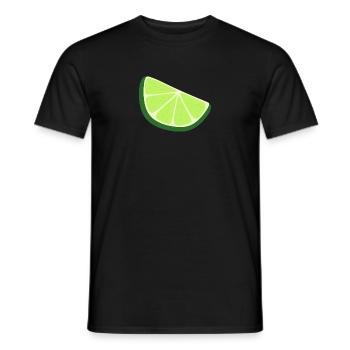 Limettenscheibe - Männer T-Shirt - Schwarz - Vorne - AI Model Male 178 light (178cm)