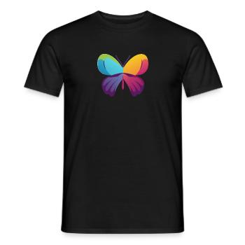 Schmetterling - Männer T-Shirt - Schwarz - Vorne - AI Model Male 178 light (178cm)
