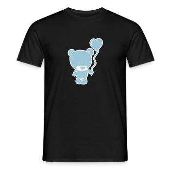 cute bear boy - Men's T-Shirt - black - Front - AI Model Male 178 light (178cm)