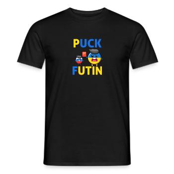Puck Futin Ich unterstütze die Ukraine - Männer T-Shirt - Schwarz - Vorne - AI Model Male 178 light (178cm)
