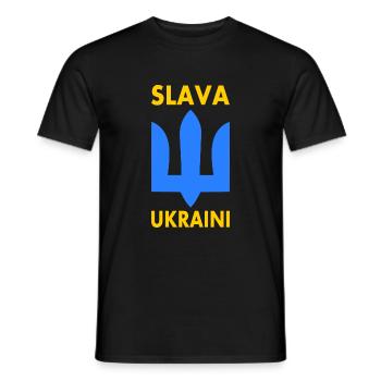 Ukraine - Men's T-Shirt - black - Front - AI Model Male 178 light (178cm)