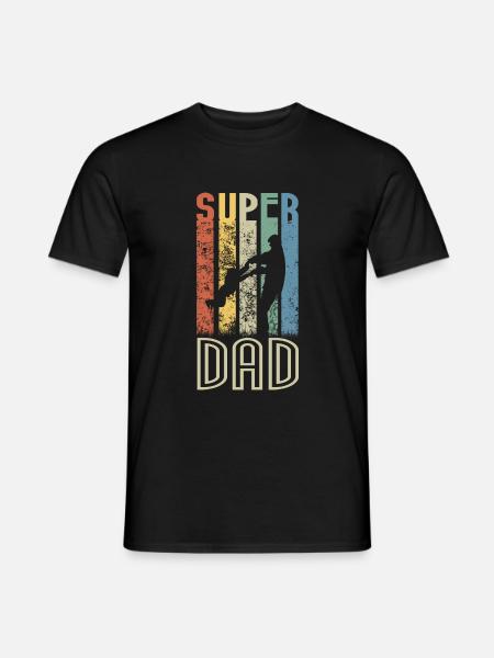 superdad, superpapa, Vatertag - Männer T-Shirt - Schwarz