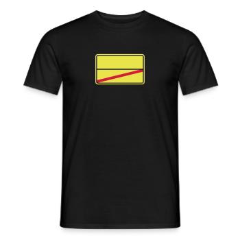 Ortsschild - Männer T-Shirt - Schwarz - Vorne - AI Model Male 178 light (178cm)