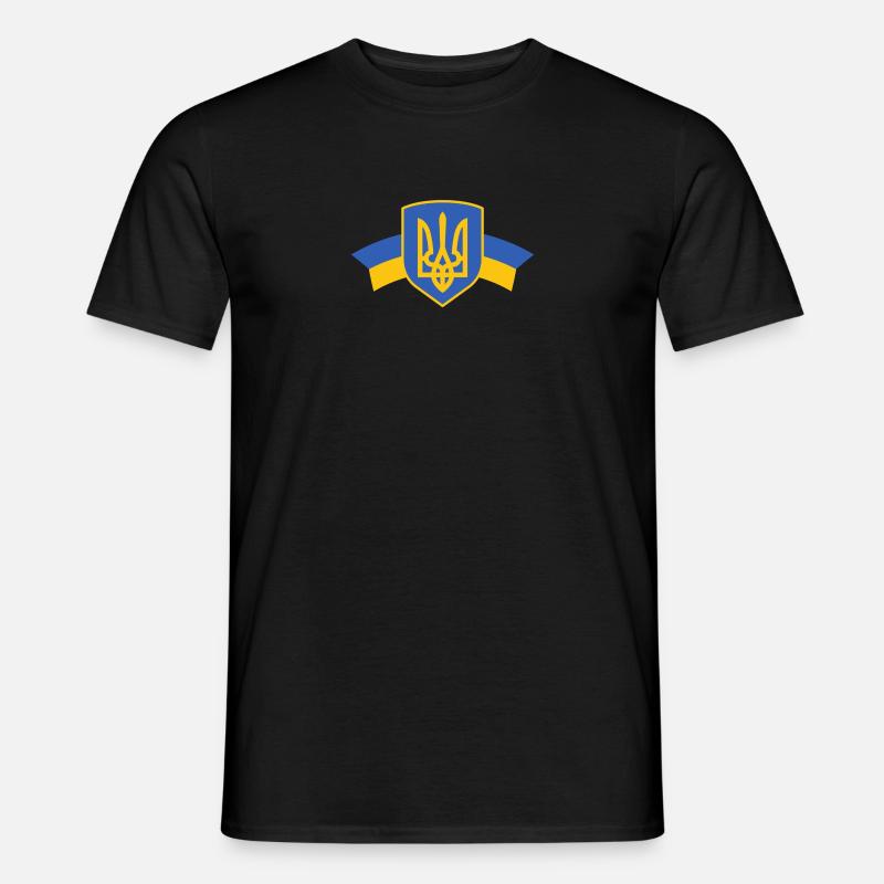 Ukraine Schild - Männer T-Shirt - Schwarz