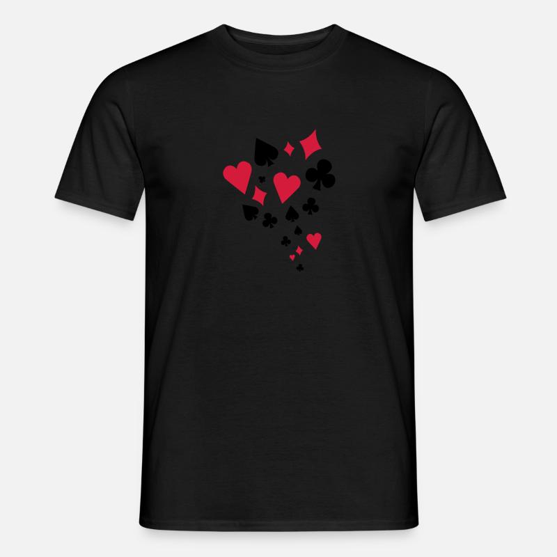 Poker - Männer T-Shirt - Schwarz