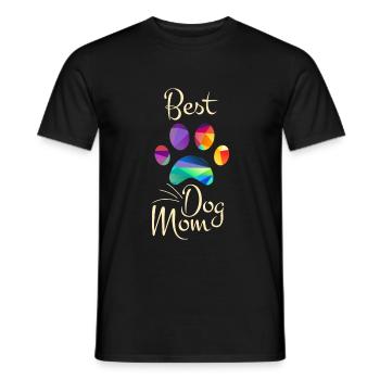 Meilleur chien Maman Drôle Cool Dog Lover - T-shirt homme - noir - Devant - AI Model Male 178 light (178cm)
