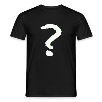 Points d’interrogation - T-shirt homme - noir - Devant - AI Model Male 178 light (178cm)
