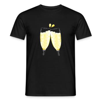 Smiley Cheers - Men's T-Shirt - black - Front - AI Model Male 178 light (178cm)