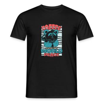 Coffee Espresso Capuccino Office Fun Gift - Men's T-Shirt - black - Front - AI Model Male 178 light (178cm)