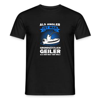 Angeln Fisch Fischer Angler Angeln Geschenk - Männer T-Shirt - Schwarz - Vorne - AI Model Male 178 light (178cm)