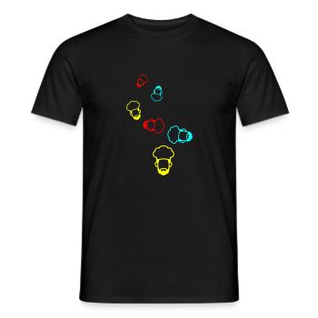 Symbole de l’icône du chapeau de cuisine - T-shirt homme - noir - Devant - AI Model Male 178 light (178cm)
