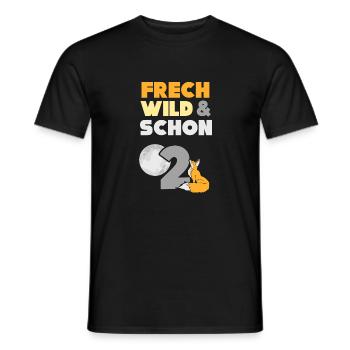 2 Jahre Geburtstag Junge Mädchen Fuchs - Männer T-Shirt - Schwarz - Vorne - AI Model Male 178 light (178cm)
