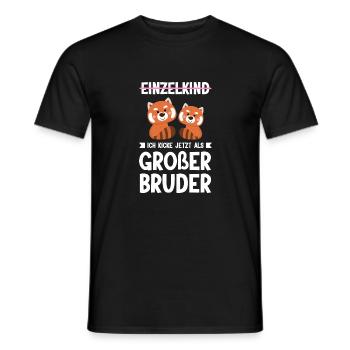 Großer Bruder Katzen Grosser Bruder Geschenk - Männer T-Shirt - Schwarz - Vorne - AI Model Male 178 light (178cm)
