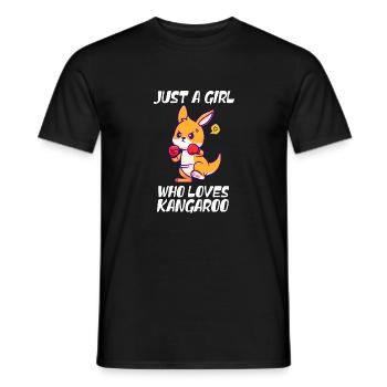 Kangaroo Lover Design - Men's T-Shirt - black - Front - AI Model Male 178 light (178cm)