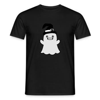 Funny Ghost - Men's T-Shirt - black - Front - AI Model Male 178 light (178cm)