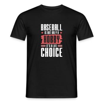 Baseball Hobby - Men's T-Shirt - black - Front - AI Model Male 178 light (178cm)