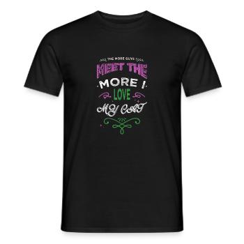 kitty avogato joke sayings cat flag tshirts - Männer T-Shirt - Schwarz - Vorne - AI Model Male 178 light (178cm)