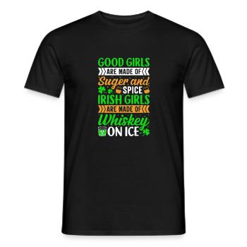 Citation amusante Les filles irlandaises sont whisky à Ice S - T-shirt homme - noir - Devant - AI Model Male 178 light (178cm)