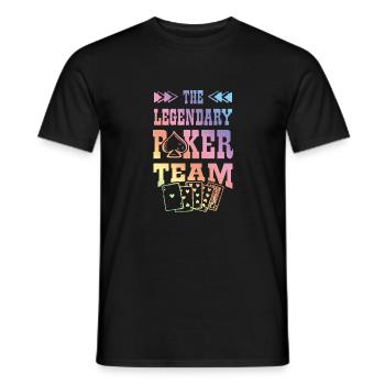 Équipe de poker - T-shirt homme - noir - Devant - AI Model Male 178 light (178cm)