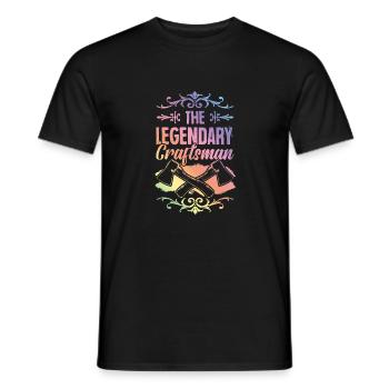 Legendary Craftsman - Men's T-Shirt - black - Front - AI Model Male 178 light (178cm)