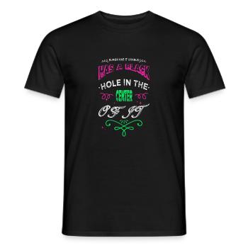 cool funny earth birthday birthday present - Men's T-Shirt - black - Front - AI Model Male 178 light (178cm)