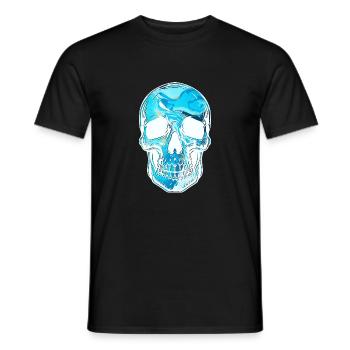 Skull blau hell Schädel - Männer T-Shirt - Schwarz - Vorne - AI Model Male 178 light (178cm)