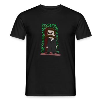 Nietzsche van de matrix - Heren T-shirt - zwart - Voor - AI Model Male 178 light (178cm)