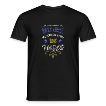 activism protest boys humor job statement - Männer T-Shirt - Schwarz - Vorne - AI Model Male 178 light (178cm)