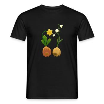 Frühblüher - Männer T-Shirt - Schwarz - Vorne - AI Model Male 178 light (178cm)