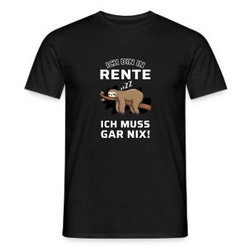 Rente Ruhestand Rentner Geschenk Faultier - Männer T-Shirt - Schwarz - Vorne - AI Model Male 178 light (178cm)