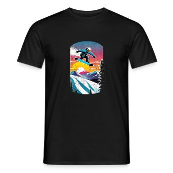 snowboard neige et ski - T-shirt homme - noir - Devant - AI Model Male 178 light (178cm)