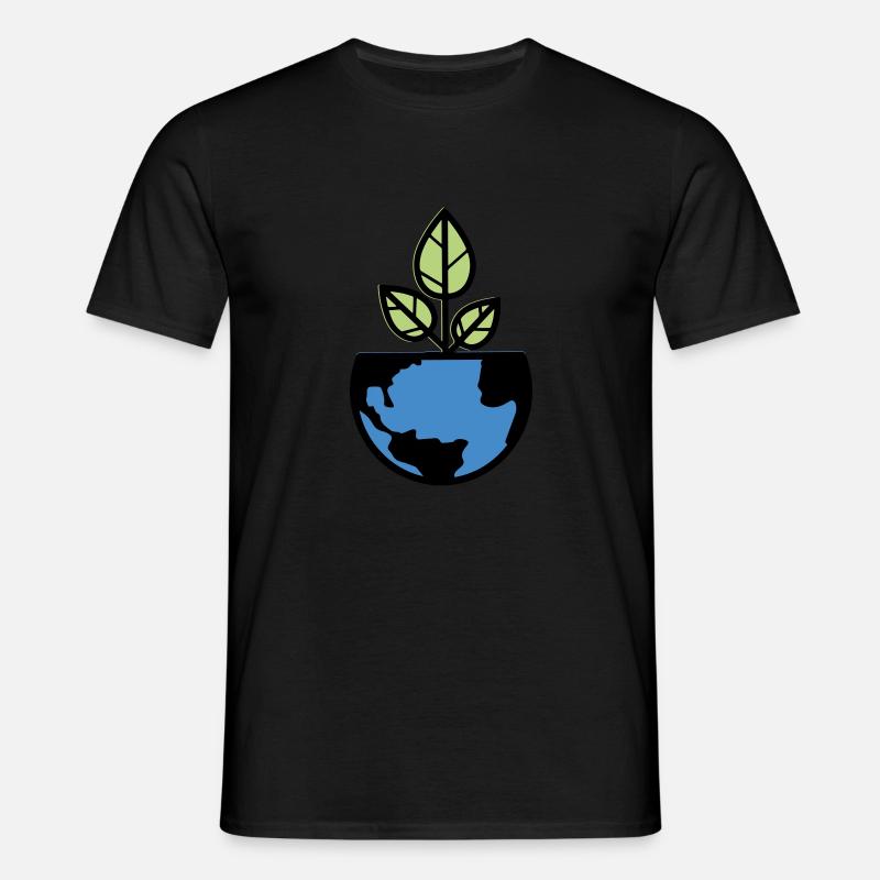 planet erde - Männer T-Shirt - Schwarz