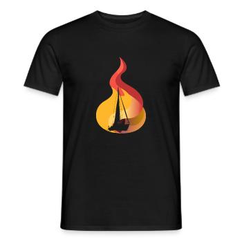 Sailing Boat - Men's T-Shirt - black - Front - AI Model Male 178 light (178cm)
