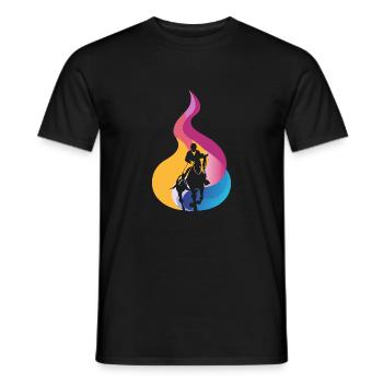 Dressurpferd Dressurreiter Springreiten - Männer T-Shirt - Schwarz - Vorne - AI Model Male 178 light (178cm)