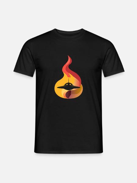 vaisseau spatial fusée spatiale - T-shirt homme - noir