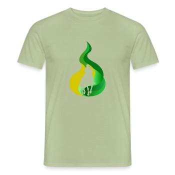 Dressuur Paard Dressuur Manege - Heren T-shirt - saliegroen - Voor - AI Model Male 178 light (178cm)