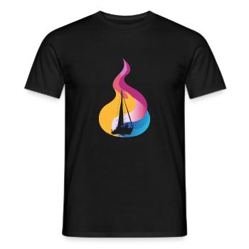 voilier yacht - T-shirt homme - noir - Devant - AI Model Male 178 light (178cm)