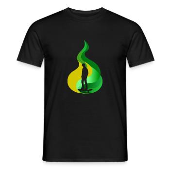 Skater Skate Kickflip - T-shirt homme - noir - Devant - AI Model Male 178 light (178cm)