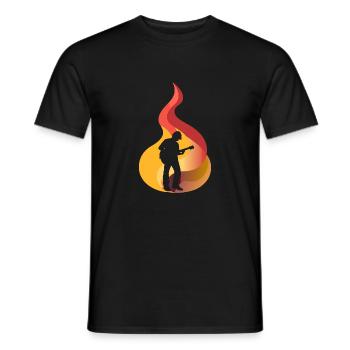 Elektrogitarre Bassist - Männer T-Shirt - Schwarz - Vorne - AI Model Male 178 light (178cm)