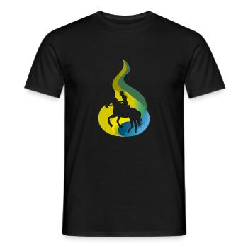 Pferde Pferdekopf Wildpferd - Männer T-Shirt - Schwarz - Vorne - AI Model Male 178 light (178cm)